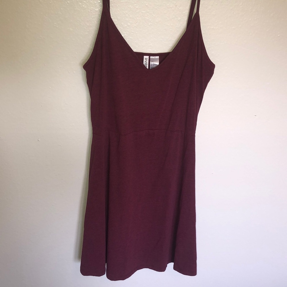 Maroon skater style dress